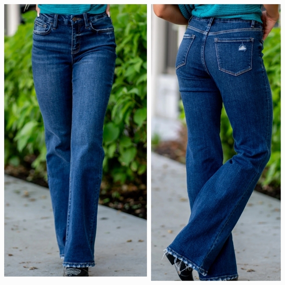 ❤️ NWOT! VERVET RESTRUCTURE HIGH RISE RELAXED FLARE JEANS, 00 (24) - Picture 4 of 13